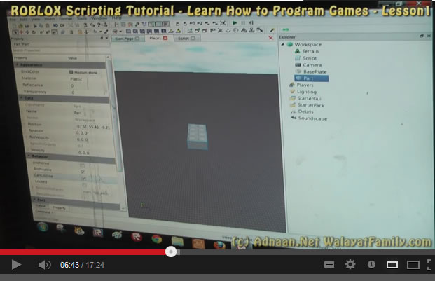 Roblox Scripting Games Programming Tutorial Lesson 1 - 